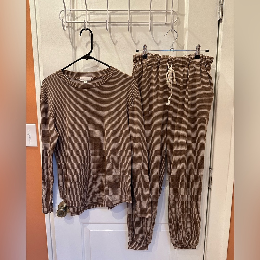 Bohme Brown Striped Matching Set